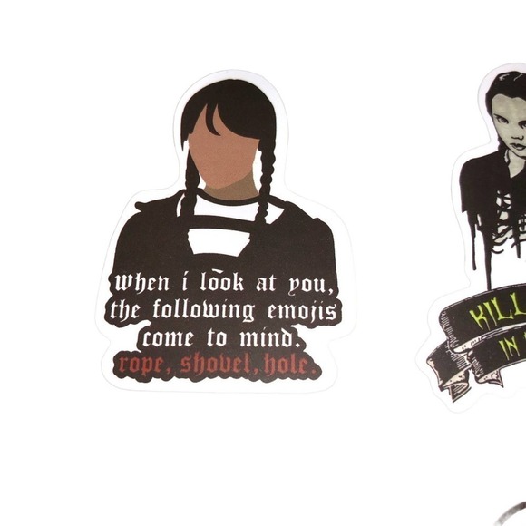 Wednesday Addams Assorted Stickers 23 Stickers - Picture 8 of 8